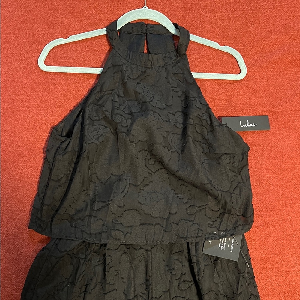 NEW Lulus Elegant Black Halter Jumpsuit